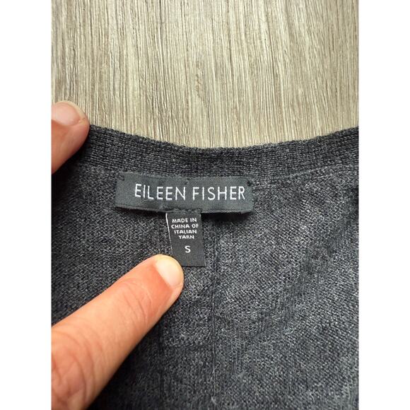 Eileen Fisher Charcoal Gray pullover sweater, long sleeve, women’s size small - Picture 2 of 6